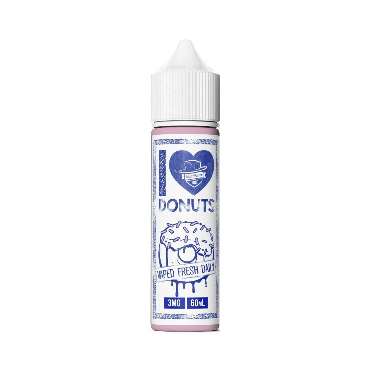 I Love Donuts by Mad Hatter I Love Series E-Liquid 60mL (Freebase) - Black Coral